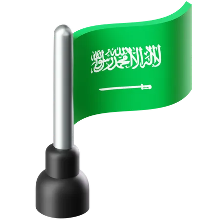 Flag of Saudi Arabia  3D Icon