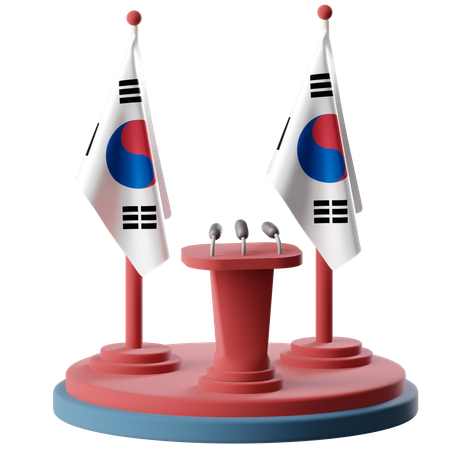 韓国の国旗  3D Icon