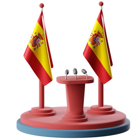 Flag Of Spain  3D Icon