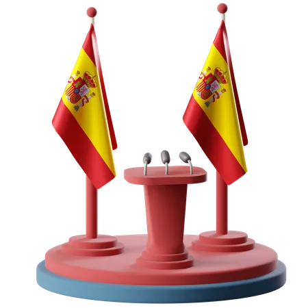 Flag Of Spain  3D Icon