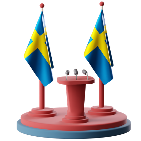 Flag Of Sweden  3D Icon