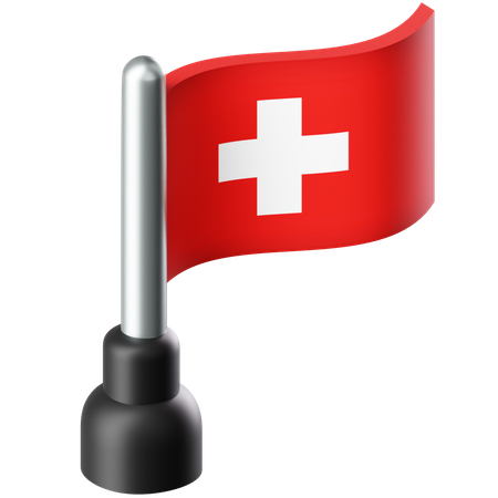 Flag of Switzerland  3D Icon