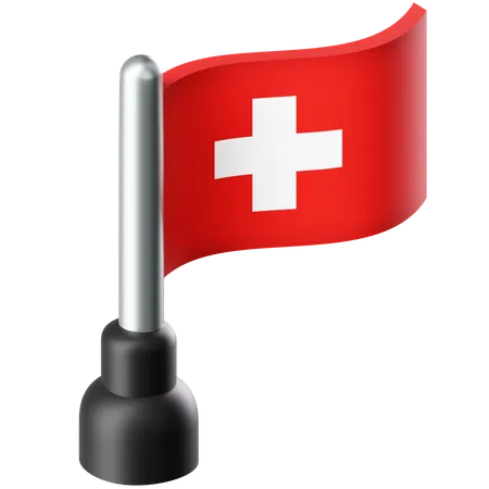 Flag of Switzerland  3D Icon