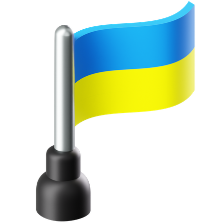 Flag of Ukraine  3D Icon