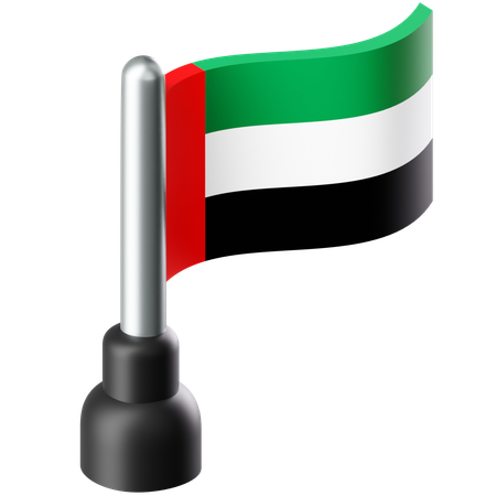 Flag of United Arab Emirates  3D Icon