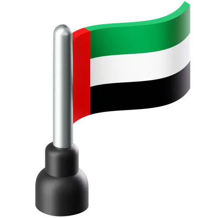 Flag of United Arab Emirates  3D Icon