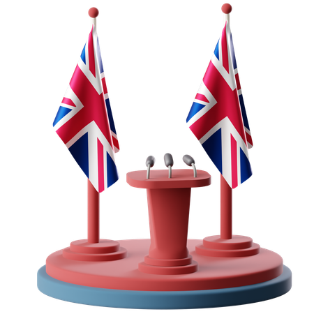 Flag Of United Kingdom  3D Icon