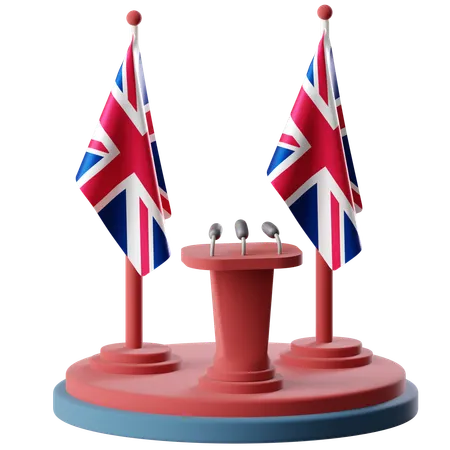 Flag Of United Kingdom  3D Icon