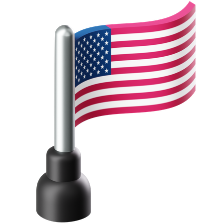 Flag of United States  3D Icon