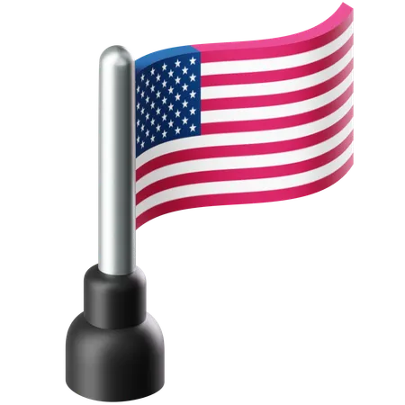 Flag of United States  3D Icon