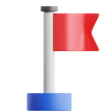 Flag Pin 3 D Icon 3D Icon