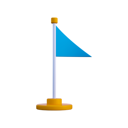 Flag Point 3D Illustration