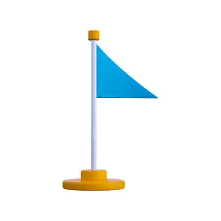 Flag Point  3D Illustration