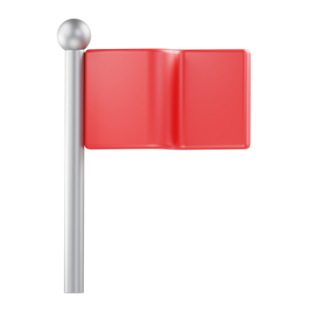 Flag Red  3D Icon