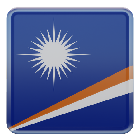 Flagge der Marshallinseln  3D Icon