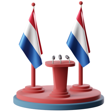 Flagge der Niederlande  3D Icon