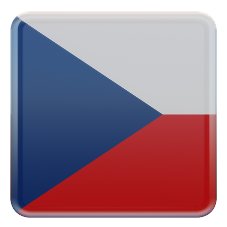 Flagge der Tschechischen Republik  3D Icon