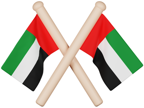 Flagge der Vereinigten Arabischen Emirate  3D Icon