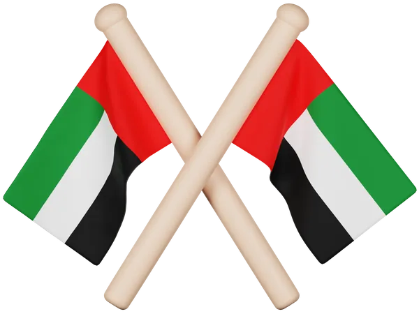 Flagge der Vereinigten Arabischen Emirate  3D Icon