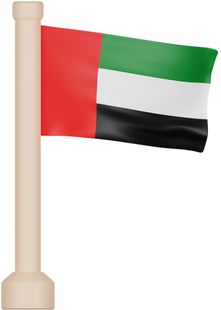 Flagge der Vereinigten Arabischen Emirate  3D Icon