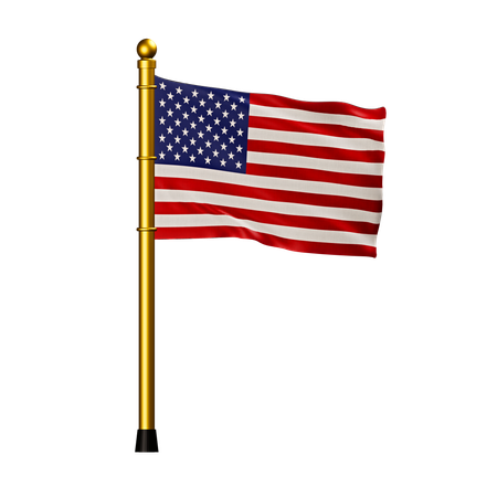 Flagge der Vereinigten Staaten von Amerika  3D Icon