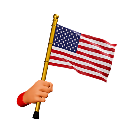 Flagge der Vereinigten Staaten von Amerika  3D Icon