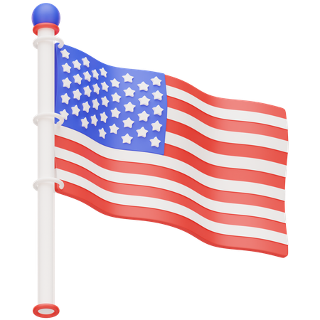 Flagge der Vereinigten Staaten von Amerika  3D Icon