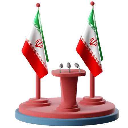 Flagge des Iran  3D Icon