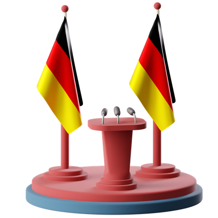 Flagge von Deutschland  3D Icon