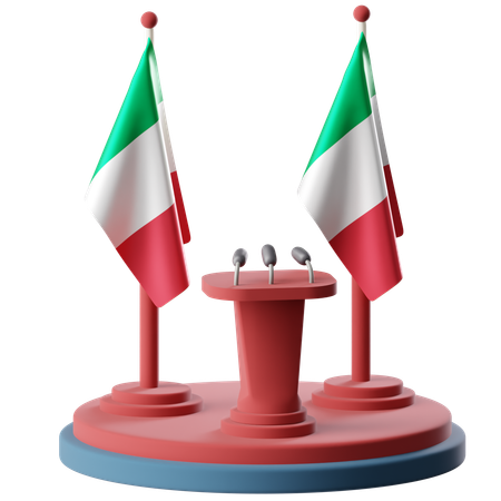 Flagge von Italien  3D Icon