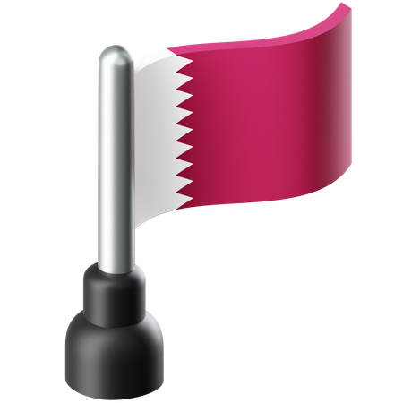 Flagge von Katar  3D Icon