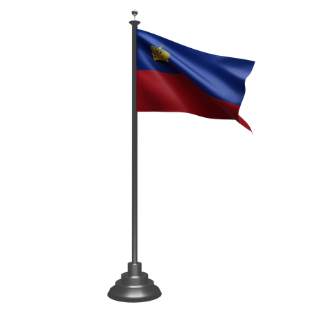 Flagge von Liechtenstein  3D Icon