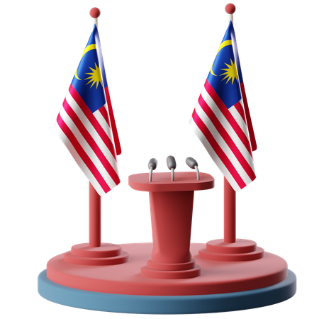 Flagge von Malaysia  3D Icon