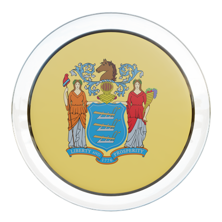 Flagge von New Jersey  3D Icon