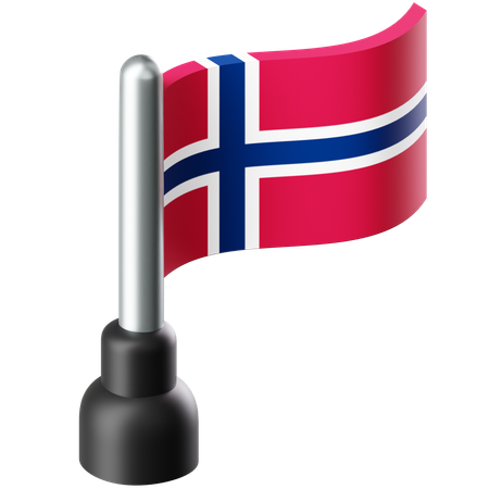 Flagge von Norwegen  3D Icon