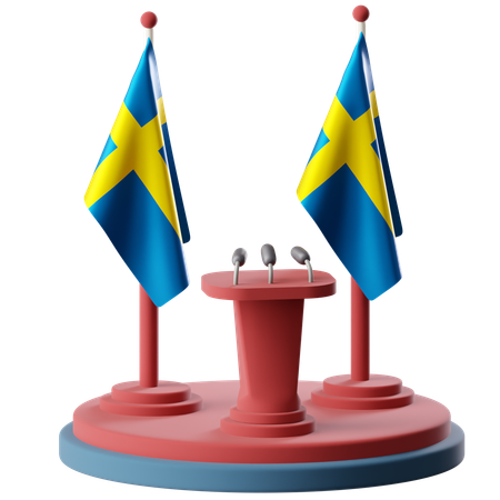 Flagge von Schweden  3D Icon