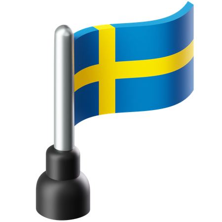 Flagge von Schweden  3D Icon