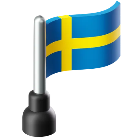 Flagge von Schweden  3D Icon