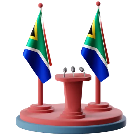 Flagge von Südafrika  3D Icon