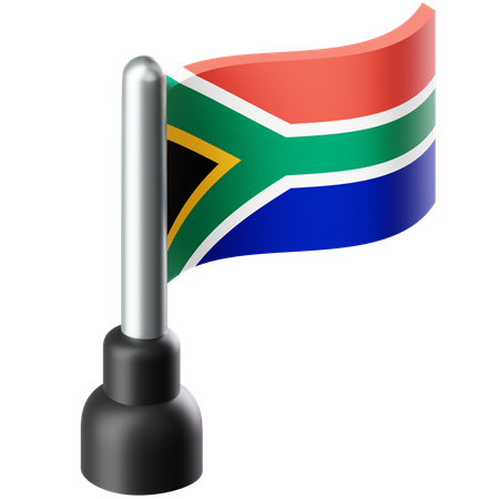 Flagge von Südafrika  3D Icon