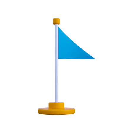 Flaggenpunkt  3D Illustration