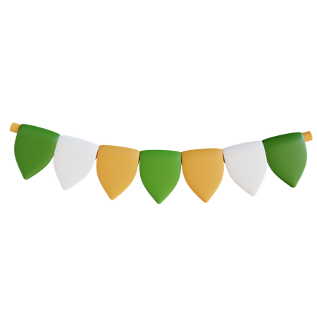 Flags Garlands  3D Icon
