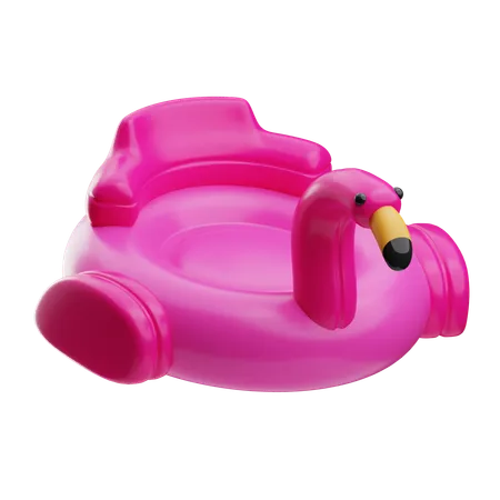 Ballon de natation flamant rose  3D Icon