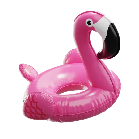 Flamant rose gonflable  3D Illustration