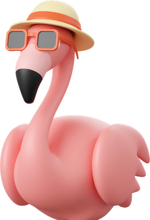 Tube de flamant rose  3D Illustration