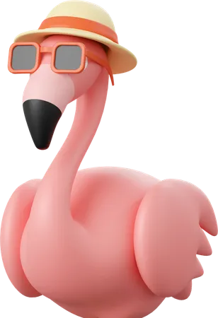 Tube de flamant rose  3D Illustration