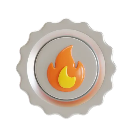 화염 활동 배지  3D Icon