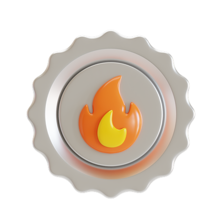 Flame Activity Badge  3D Icon