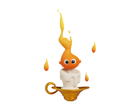 Flame Spirit 3D Icon