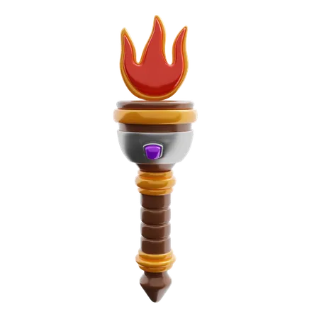 Flame Torch  3D Icon